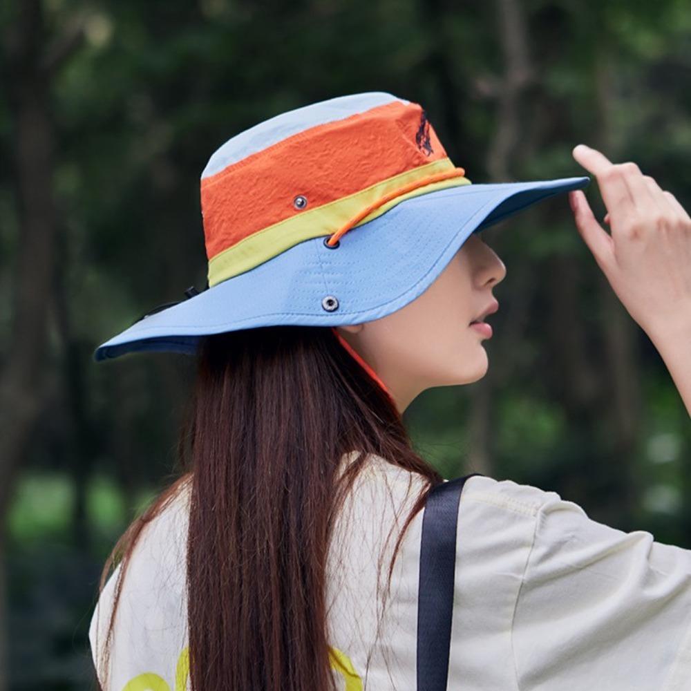 Big Brimmed Denim Bucket Hat Waterproof Panama Hat Mountaineering Western Cowboy Hats Travel