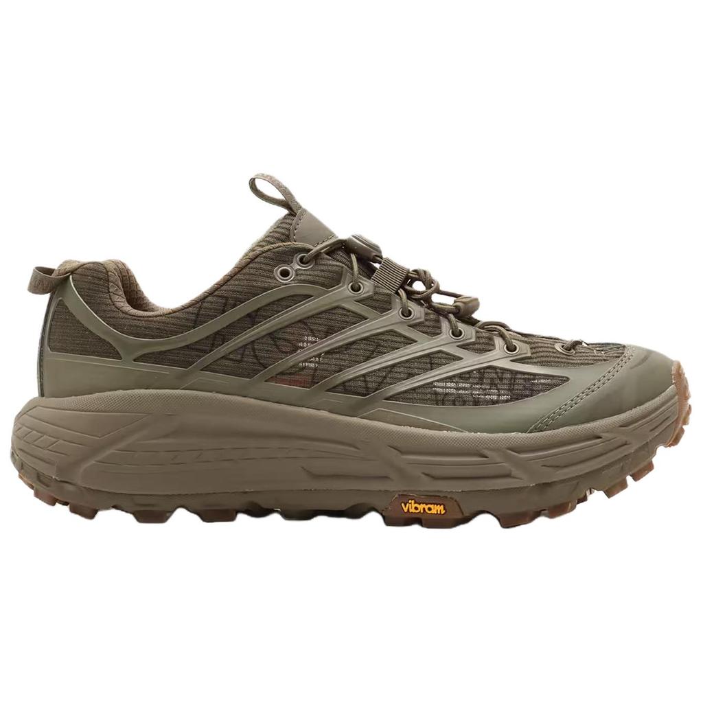 HOKA One One Mafate Three 2 Низкие кроссовки для бега с высокой износостойкостью Унисекс Хаки Зеленый 1172370-ALY