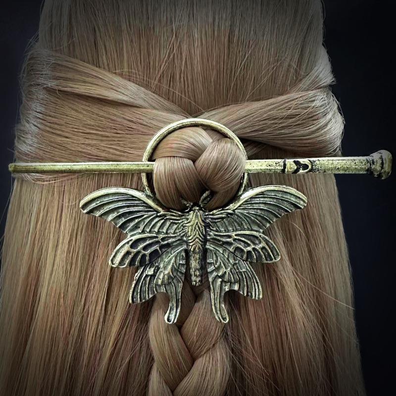 Готическая мода панк моль насекомое палочка для волос женские аксессуары для волос женские винтажные металлические палочки для еды головной убор в скандинавском стиле