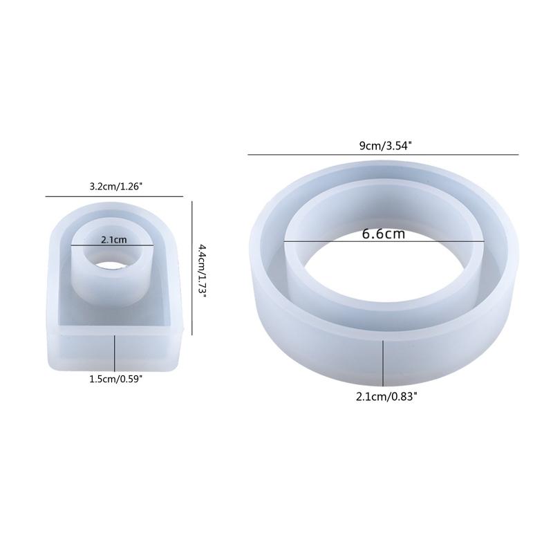 Набор форм для браслетов и колец для заливки смолой, Круглая форма для эпоксидной смолы, Силиконовая форма для браслетов и колец, Материалы для изготовления ювелирных изделий и поделок своими руками