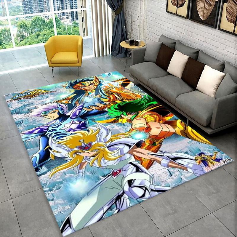 Ретро Ковер Мультяшный Saint Seiya для Игровой Комнаты, Спальни, Гостиной, Дивана, Домашнего Декора, Детский Коврик Нескользящий Пол