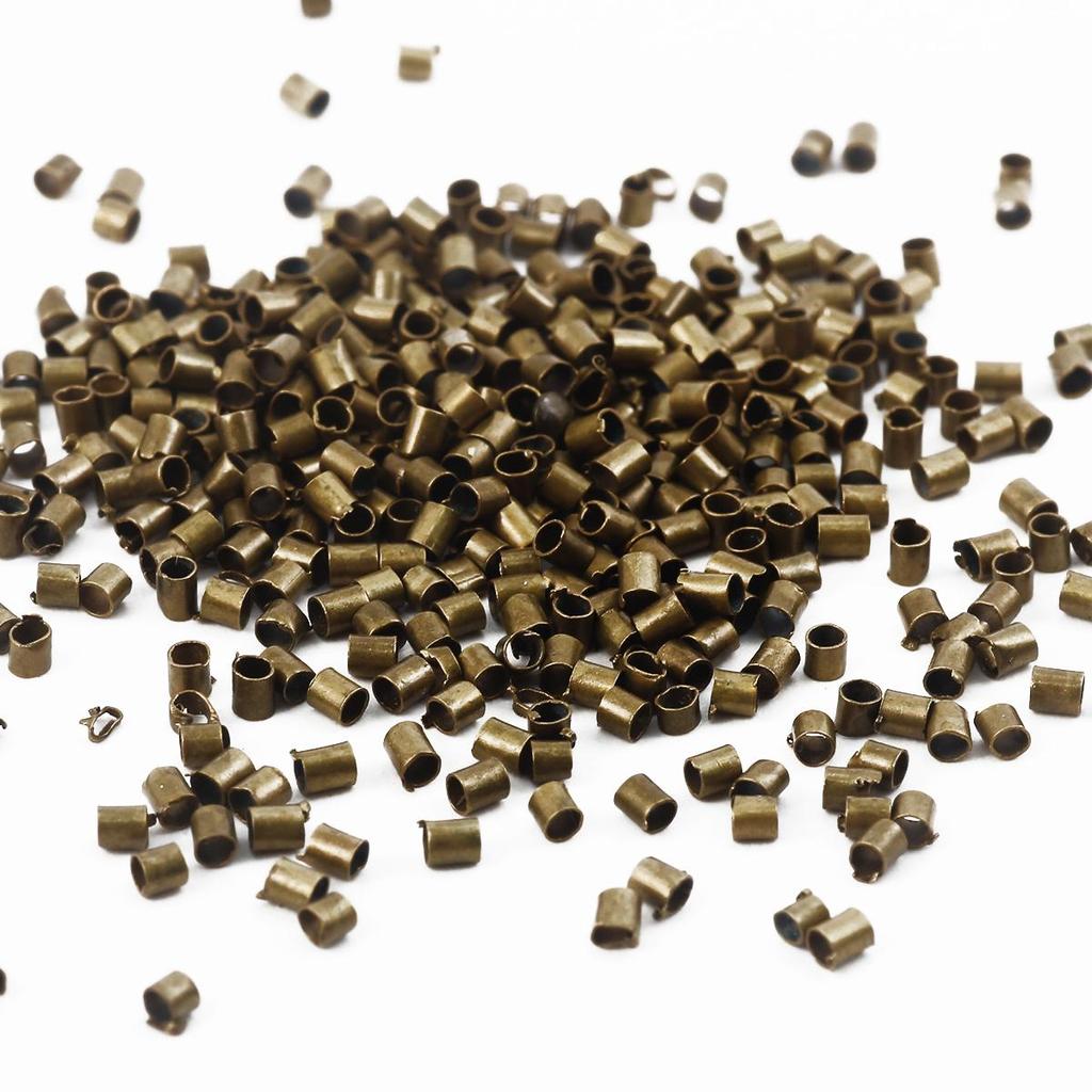 500 шт., 5 цветов, пробка с микропробкой, свободные бусины диаметром 1,5 мм, 2 мм, нескользящие медные бусины-прокладки, фурнитура для ювелирных изделий своими руками