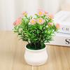 18*22cm Simulation Plant Flowers Plastic Fake Flower Potted Fence Flower Set  Home Decor