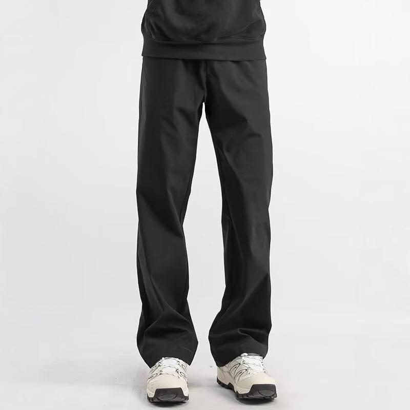 Унисекс Американские Минималистичные Водонепроницаемые Ветрозащитные Брюки - Летние Уличные Прямого Кроя, Однотонные, Трендовые