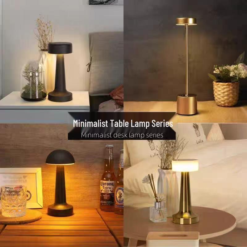 Retro LED Touch Table Lamp - USB Rechargeable for Bedside, Dining, Bar, and Desktop Atmosphere