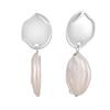 Silver Earrings with Natural Baroque Pearls (2122470)