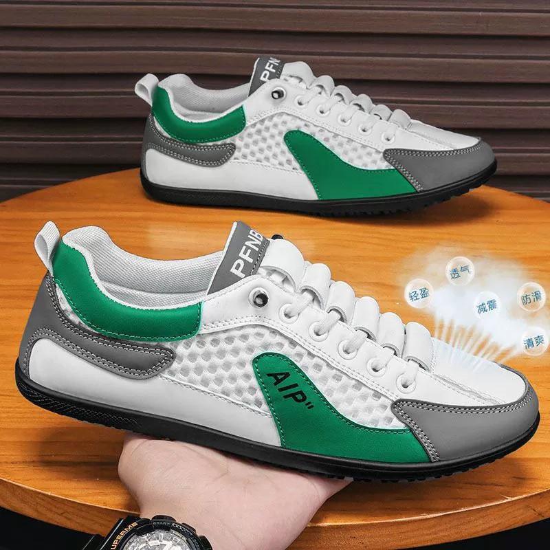Hollow-out large-size shoes men's summer mesh half slippers men's one-pedal outdoor lazy shoes breathable men's shoes