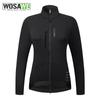 WOSAWE Autumn Winter Women's Non-slip Cycling Jacket Windproof Warm Fleece Reflective Long-sleeved Top Road Cycling Clothing