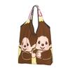Monchhichi Eco Large Capacity Foldable Eco Shopping Popular Lightweight Waterproof Shopping Stylish Tote Plastic Shopping Compact Convenience Store