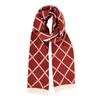 Korean Style Red Diamond Check Knitted Scarf: Christmas & New Year Warm Neck Warmer for Couples