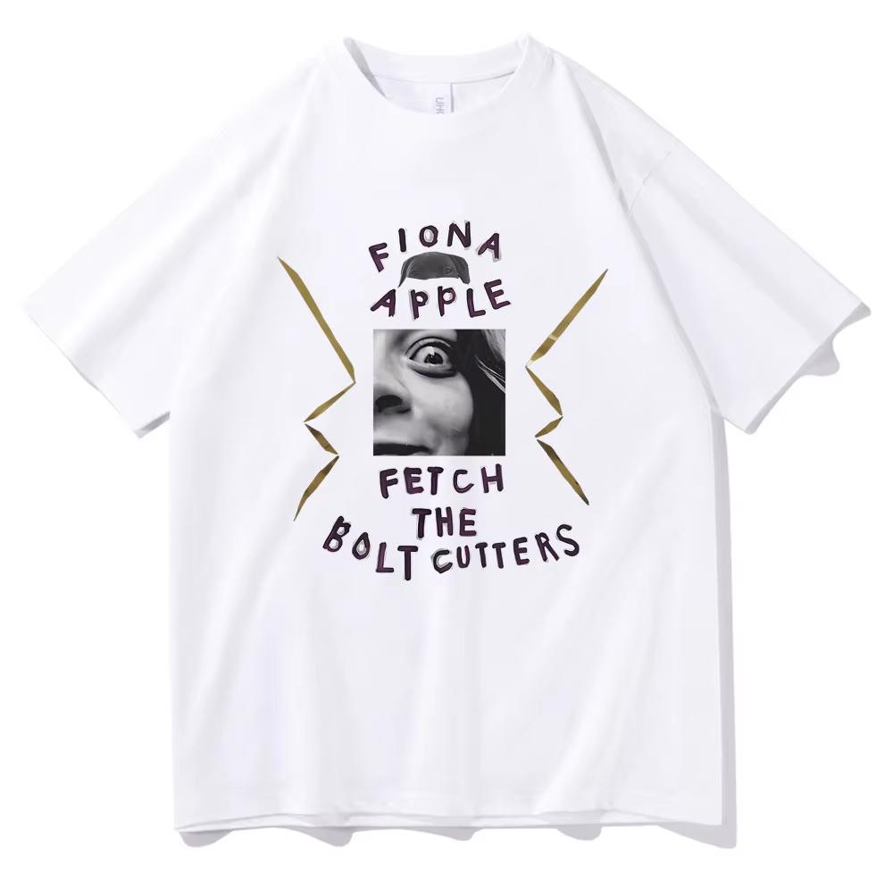 Лимитированная футболка с принтом альбома Fiona Apple Fetch The Bolt Cutters Оверсайз Мужская Женская Рок Уличная мода Мужская мода Хип-хоп Футболка