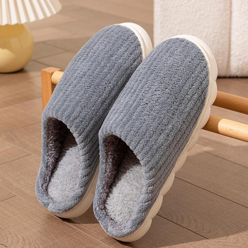 Cotton Slippers Autumn and Winter 2025 New Indoor Home Non-slip Household Plush Thick-soled Slippers Winter