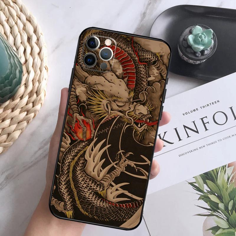 Чехол для телефона с китайским драконом для iPhone 16 15 14 13 12 11 Pro Max 12 13 Mini 7 8 16 Plus X XR XS Max