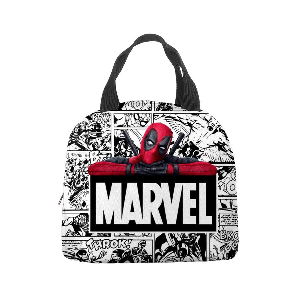 Anime Cartoon Handbag Student Lunch Bag Grades 1-6 Picnic Bag Printed Thermal Insulation Bag Meal Bag