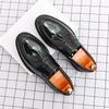 Fashion Autumn Winter New Green Patent Leather Glossy Finish Tassel Leather Casual Slip On Non-slip Men's Fashionable Men's Loafer Shoes