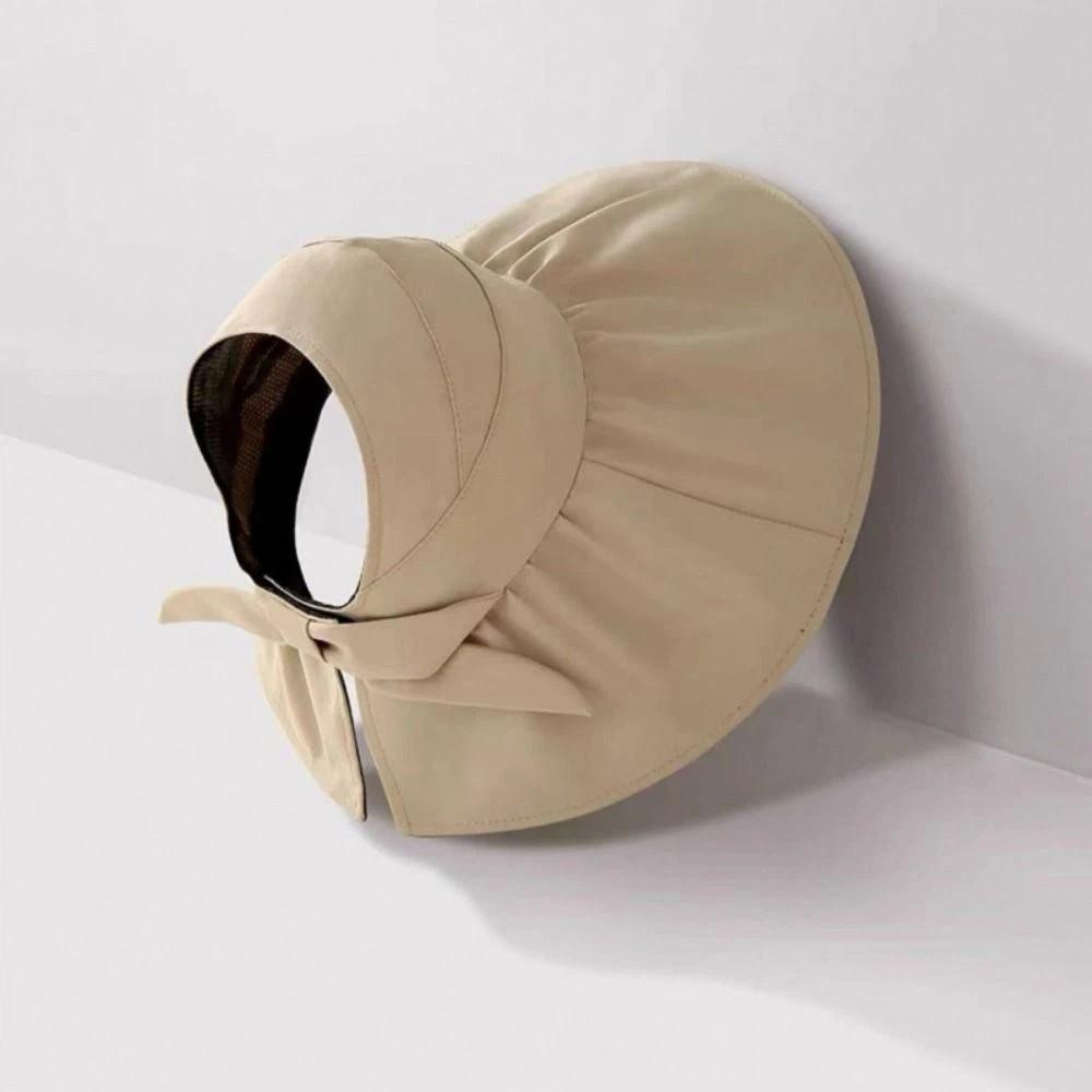 Comfortable Wide Brim Sun Hat Foldable Lightweight Large Sun Visor Hat Breathable UV Protection Empty Top Sun Cap Summer