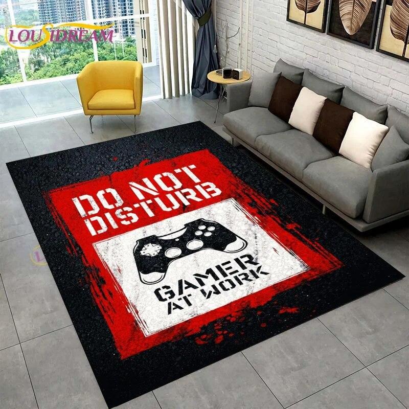 Cartoon Gamer Game Controller Area Rugs,Large Carpet Rug for Living Room Children's Room,Kids Play Crawl Non-slip Floor Mat Gift