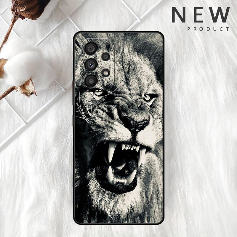 Чехол с изображением волка и льва для Samsung Galaxy A54 A52 A14 5G A53 A12 A13 A71 A23 A34 A33 A21s