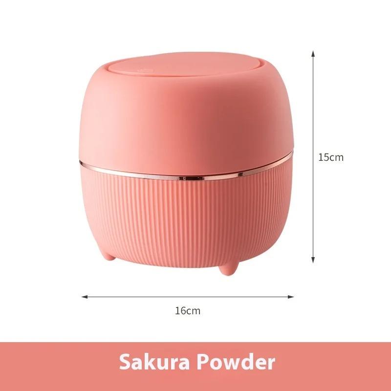 Mini Creative Desktop Trash Desk Light Luxury Pop-up Lid Storage Bucket Kitchen Bedroom Make Up Desktop Rubbish Storage Bucke