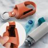 PU Leather Inhaler Case Holder 3.17*6.35cm Leather Storage Case  Daily School Hiking