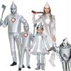 Enchanting Wizard Of Oz Tin Man Cosplay Costume For Adults And Kids In Silver