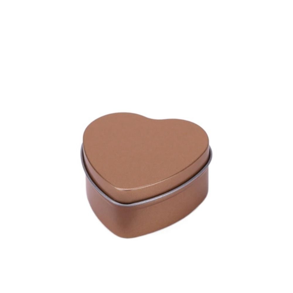 Серебряные/красные/розовые банки в форме сердца Жестяные контейнеры в форме сердца Креативные банки для изготовления свечей своими руками