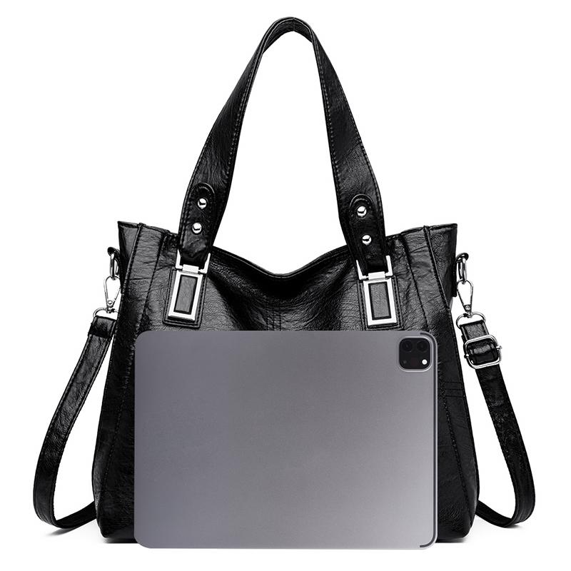 Сумка на плечо, женская большая вместительная сумка, мягкая кожаная сумка для мамы, сумка через плечо, сумка под мышками