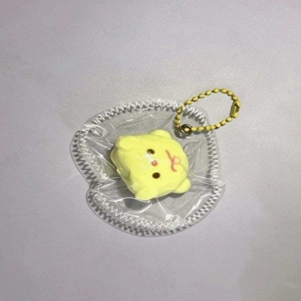 Food-Grade Silicone Animal Squishy Keychain Mini Cute Animals Fidget Toy Keyring Adults