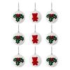 Christmas Ball Ornaments White Foam Balls With Leaf/Bear Pattern Xmas