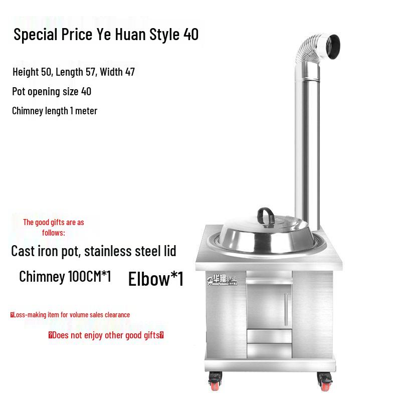Portable Stainless Steel Wood Stove for Outdoor Cooking