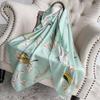 90cm *90cm Design Scarf Lady Shawl Printed Silk Felt Headscarf Scarf Lady Headscarf Square Scarf Lady Wrap Scarf 2021