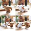 Dog Animal Stuffed Keychain Wagging Tail Short Fur Plush Toy Bag Decor Accessory