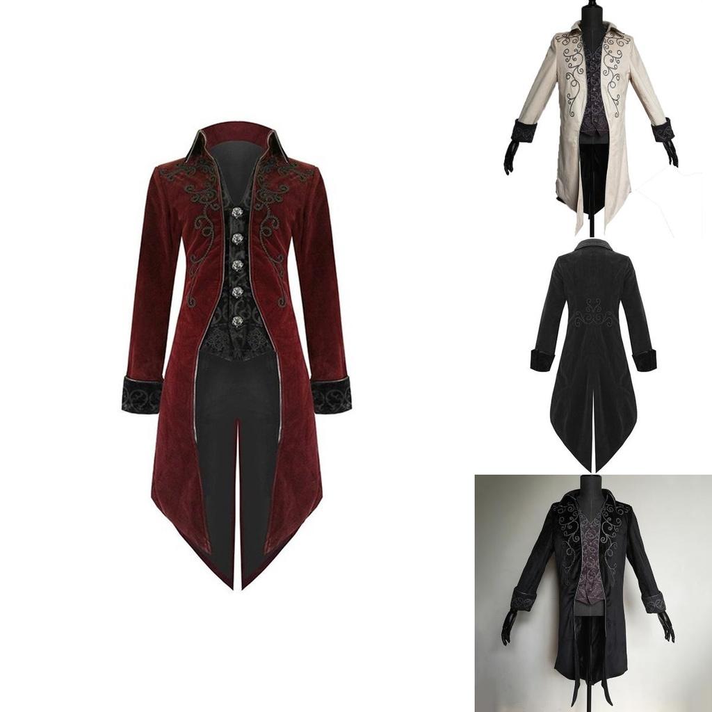 Потрясающий винтажный мужской фрак с V-образным вырезом для уникальных нарядов