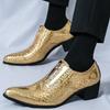 Fashion Men's Wedding Dress Patent Leather Shoes Male Gold Blue Black Prom Punk Rock Homecoming  Oxfords Footwear Zapatos Hombre