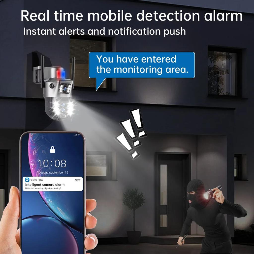 LS VISION 6K 12MP Solar Cameras 4G Sim Outdoor Three Lens 10x Zoom Surveillance IP Wireless CCTV AI Tracking Camara 360 Security Cam V380