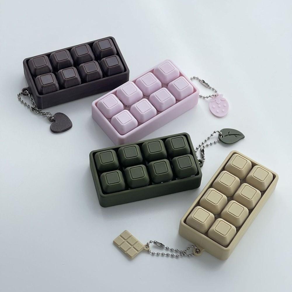 8 Keys Keyboard Keychain Finger Button Mechanical Keyboard Keychain Children