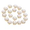 20 Pieces Faux Pearl Buttons Rhinestone Embellishments Flatback for DIY 12mm