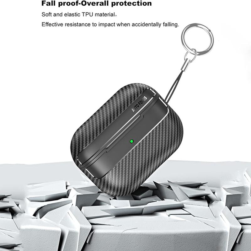 Чехол для наушников из ТПУ с Bluetooth из углеродного волокна для Airpods Pro, противоударный чехол для зарядки Apple Airpods 1 2 3 2021