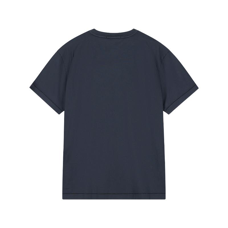STONE ISLAND Мужская футболка с круглым вырезом и короткими рукавами, украшенная значком L1S152100027S0013-V0020