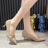 New Style Pointed Toe Mid Heels Women Shoes Sexy Shallow Designer Pumps Autumn Fashionable Brand Dress Party Walking Shoes Femme
