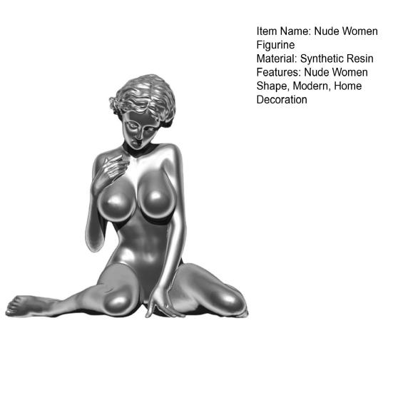 Nude Women Figurine Modern Kneeling Female Statue Model Elegant Body Sculpture Ornament Toy Home Office Desktop Aesthetic Decoration Birthday Gift