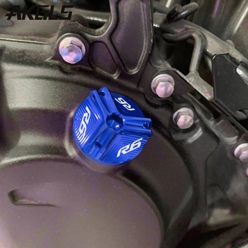 Front and Rear Brake Fuel Tank Cap and Filler Cap Protection Accessories For Yamaha R6 YZF R6 Yzfr6 YZF-R6 2010- 2022