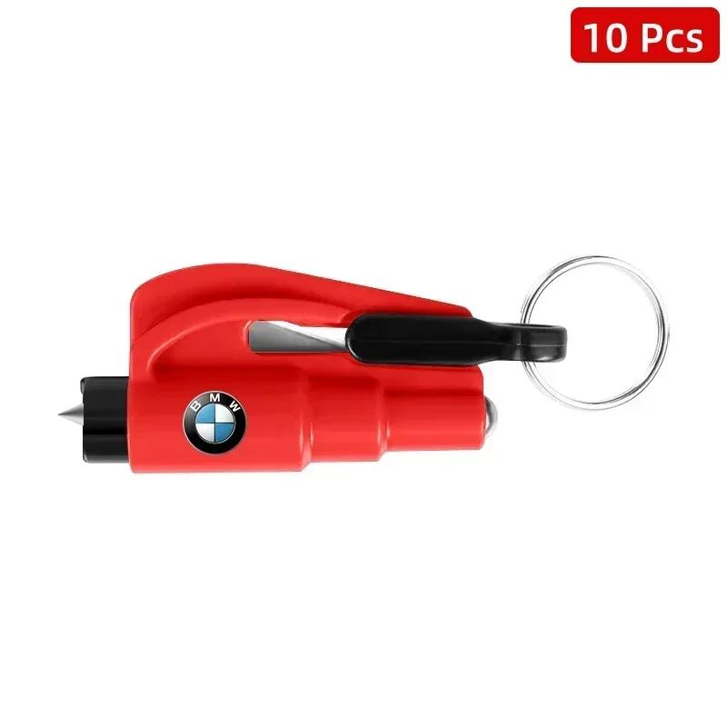 10pcs 2-in-1 Car Safety Hammer Auto Emergency Glass Window Breaker Car Tool BMW 320i 325i 320Li 325Li 330Li X7 X3 X4 X5 X6 E39