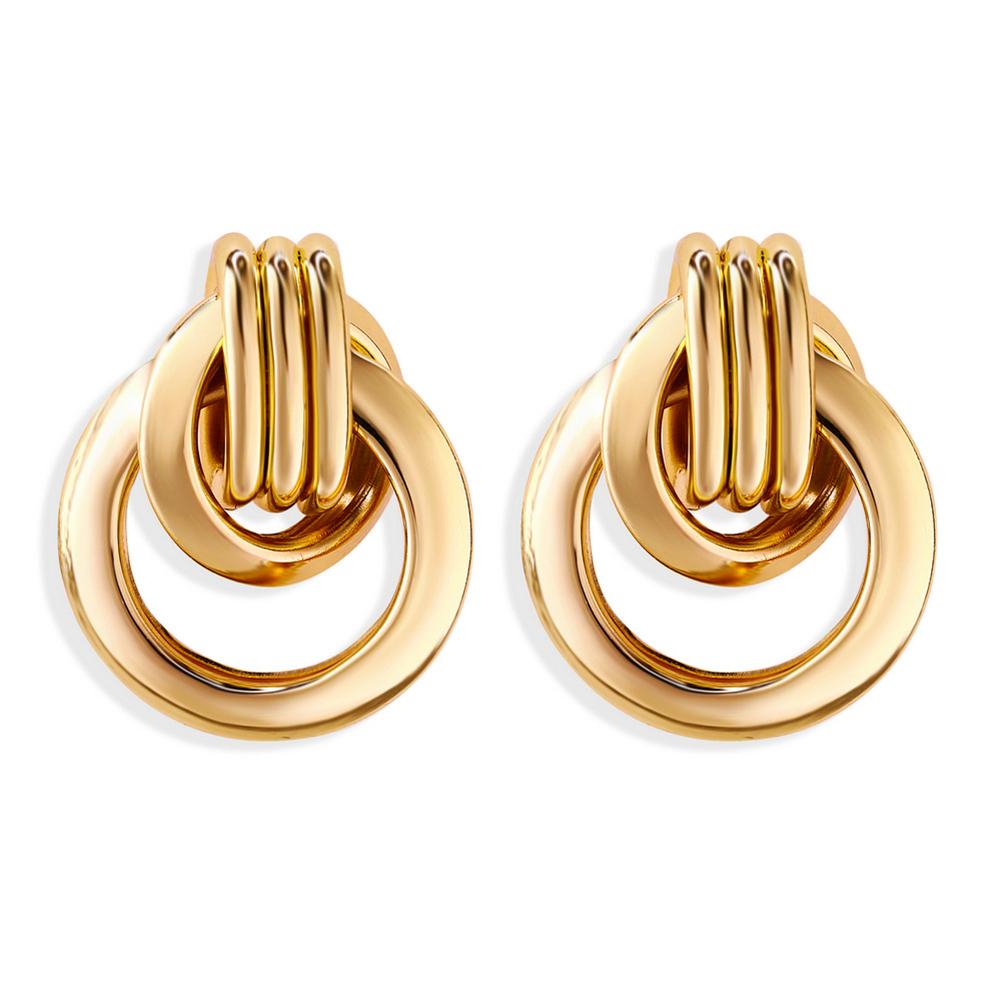 Fashion Simple Single Layer Metal Ear Stud Earrings