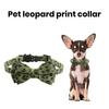 Ошейник для домашних животных с леопардовым принтом и колокольчиком, легкая ткань, цепочка на шею кошки, масштабируемый ожерелье для домашних животных