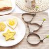 5Pcs Egg Mold Ring Easy To Clean Creative Round Heart Shapes Stainless Steel Frying Egg Mold for Home Kitchen