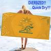 Пляжное полотенце с принтом Australian Wallabies, Большое, Мягкое, Быстросохнущее, для Пляжа, Кемпинга, Плавания