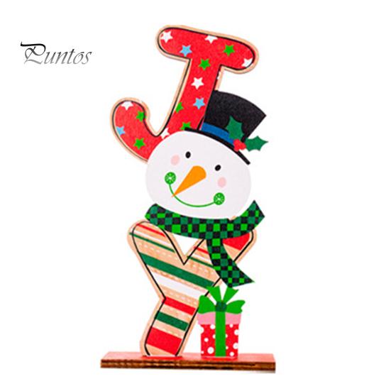 Рождественские настольные деревянные украшения Санта-Клаус Снеговик Гном Красочные буквы Многоразовые твердые деревянные праздничные украшения для стола Праздничные принадлежности Подарок