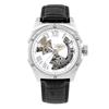 [Ticento]Skeleton automatic leather watch TS60031WTBK, Korean Luxury Watches