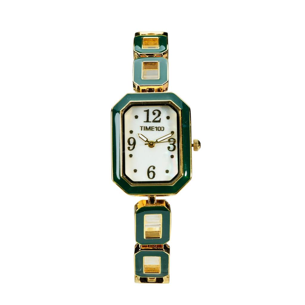 Подарочный набор Подарочные женские часы и браслет Подарочная упаковка [TIME100] (зеленый)